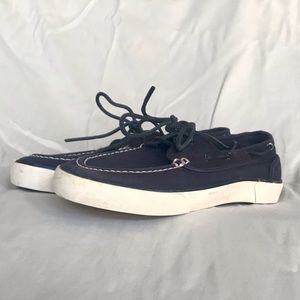 Polo Ralph Lauren Navy Canvas Boat Shoes
